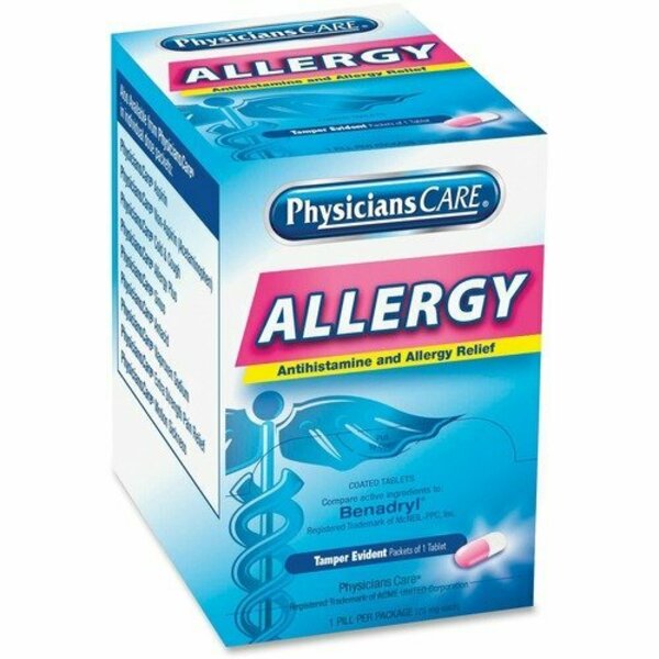 Acme United Allergy Relief Tablet Packets, Blue, 50PK ACM90036
